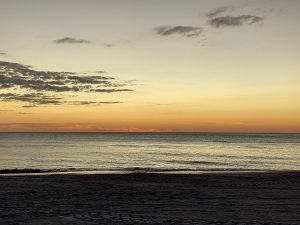 Beautiful sunrise and colorful sunset views on Anna Maria Island, Florida.